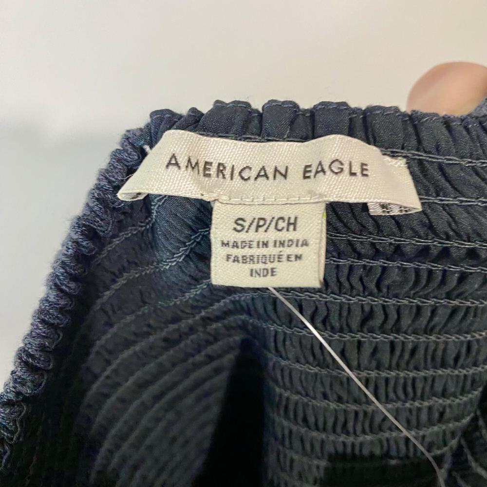 American Eagle Outfitters Women’s Ruched Mini Dress Mini Dress Blue Size S NWT - Picture 4 of 7